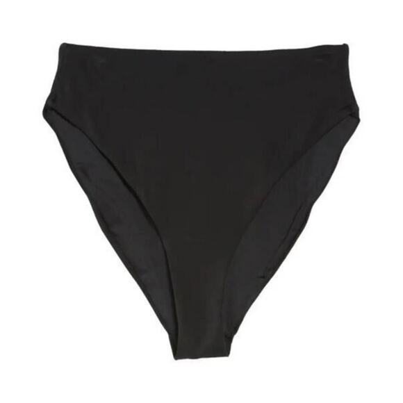 Chelsea28 Easy Retro High Rise Waist Swim Bottoms Size Medium Black NWT - Picture 1 of 7